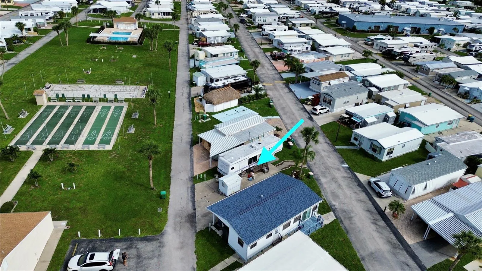 Aerial of lot