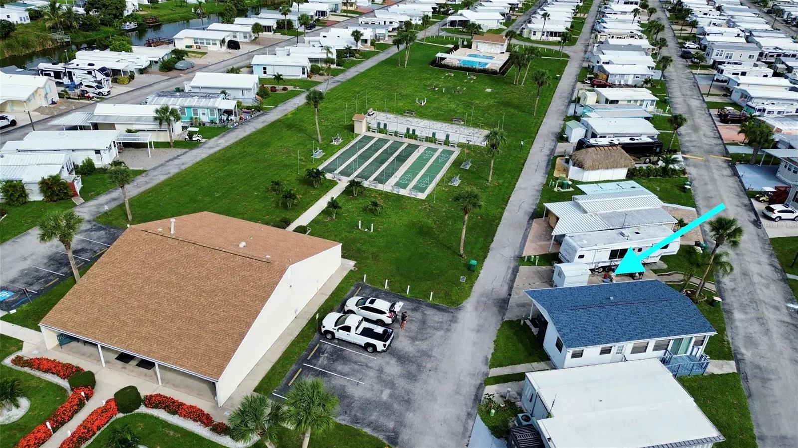 Aerial of lot
