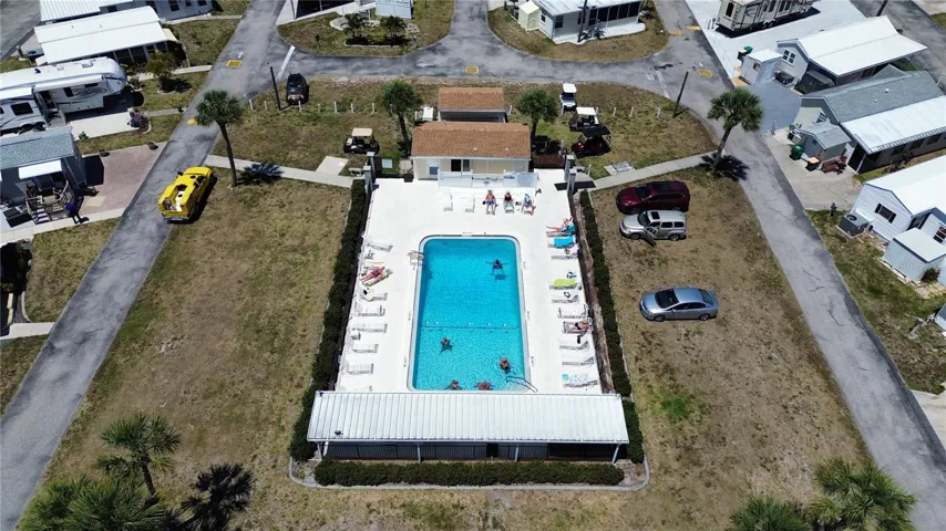 Aerial of the community pool