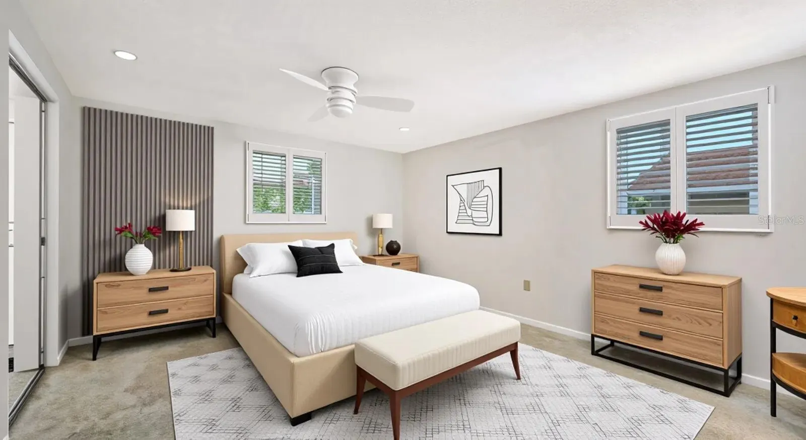 Staged Primary Bedroom