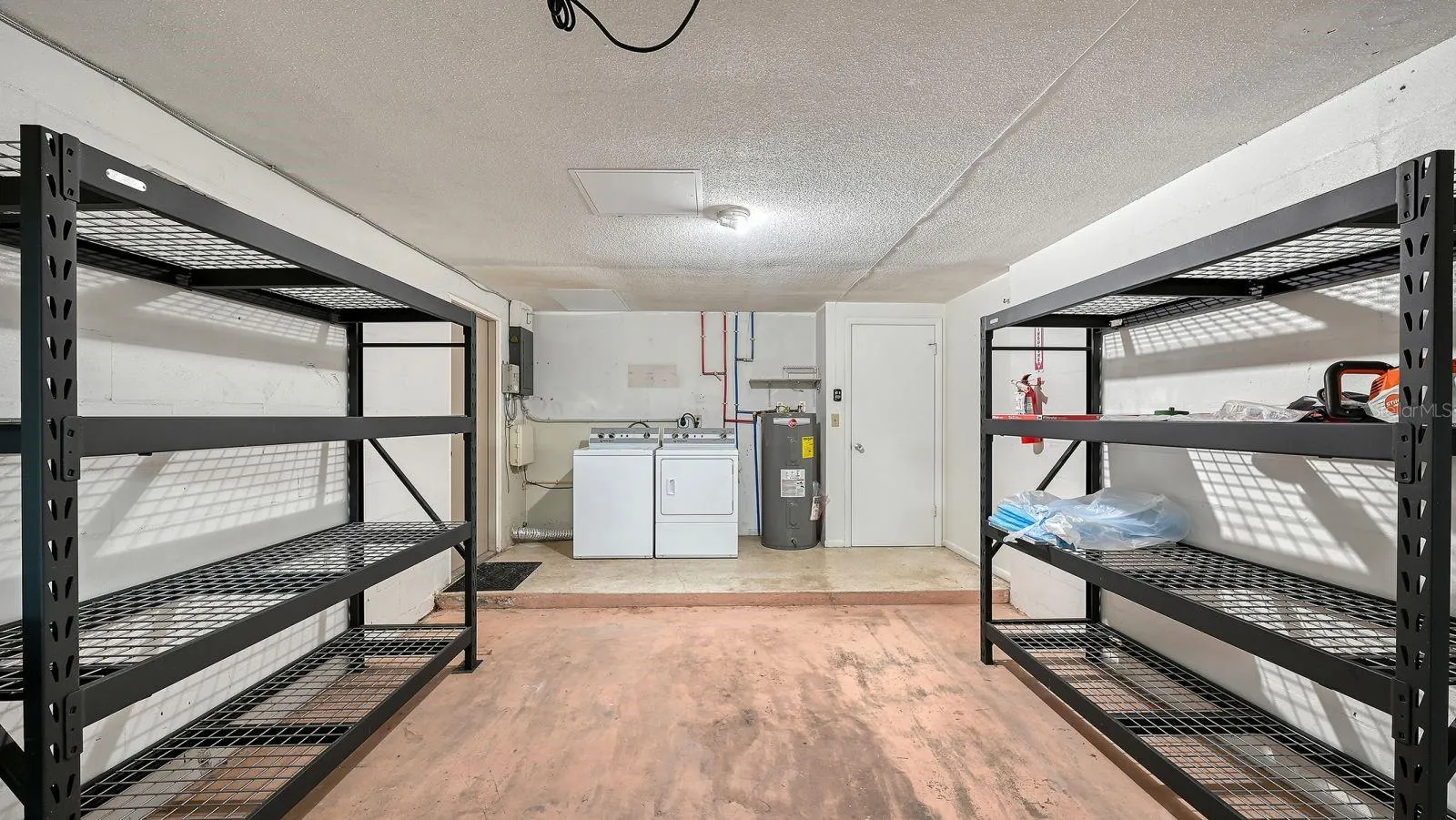 Oversized One Car Garage with a Washer and Dryer