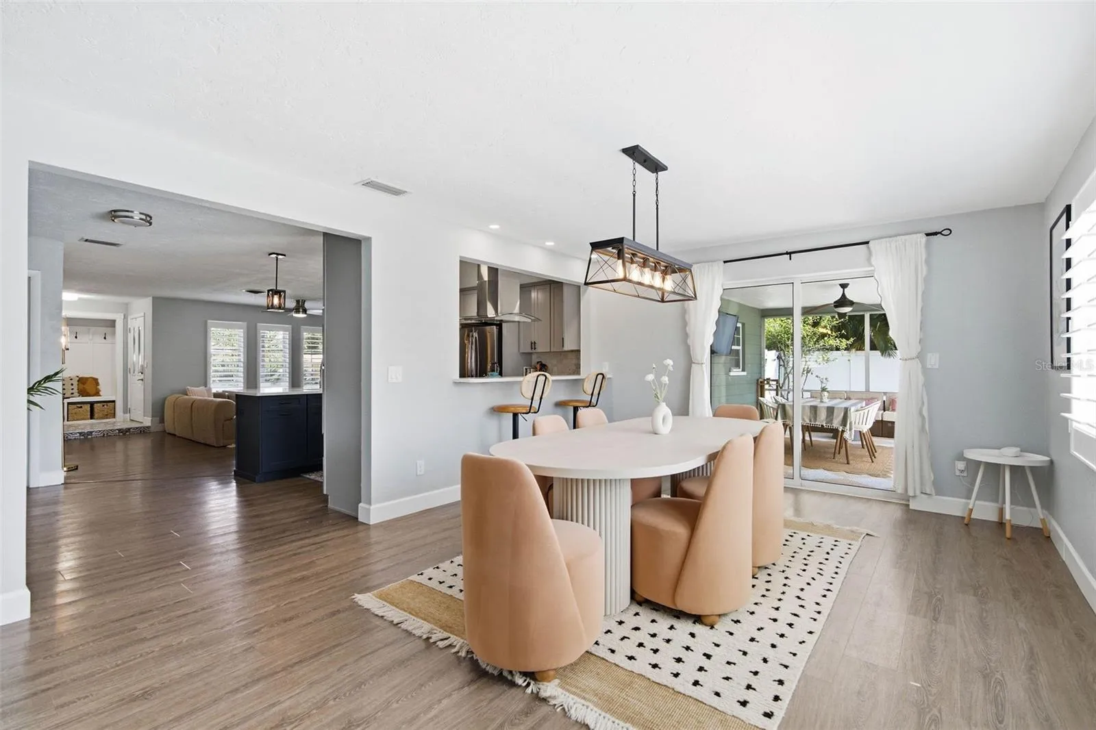 Beautiful dining room with natural lighting