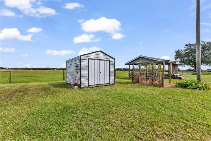 Shed and pole barn.
