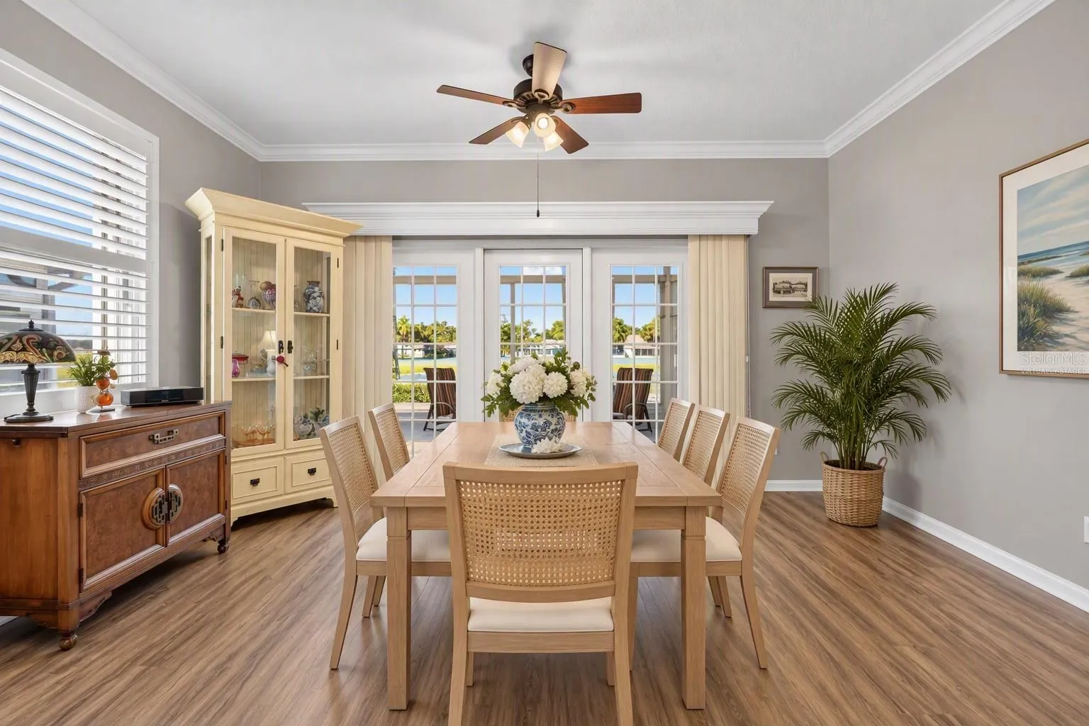 Virtually staged Dining Area
