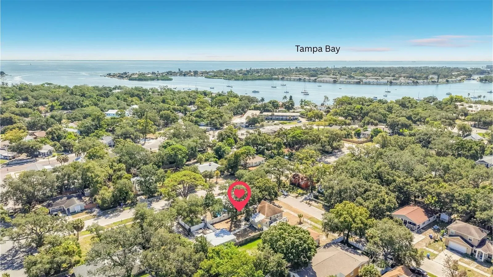 Aerial View towards Tampa Bay