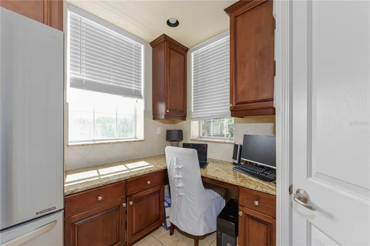 Study desk, just off the kitchen and next to the walk in pantry.