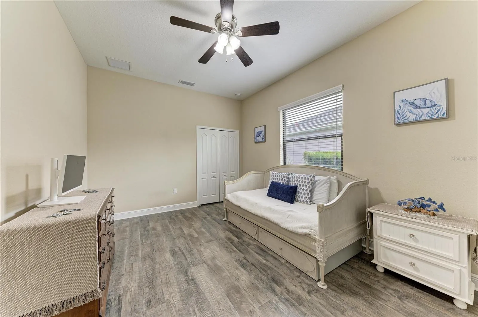 Bedroom with two closets