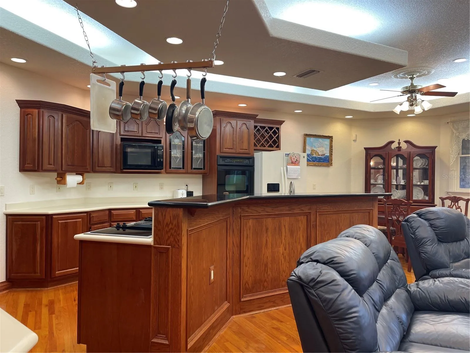Corian solid surface counter tops with the exception of the breakfast bar which is stone