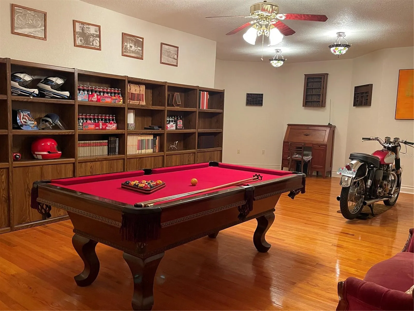 Bonus room on first floor has a storage closet