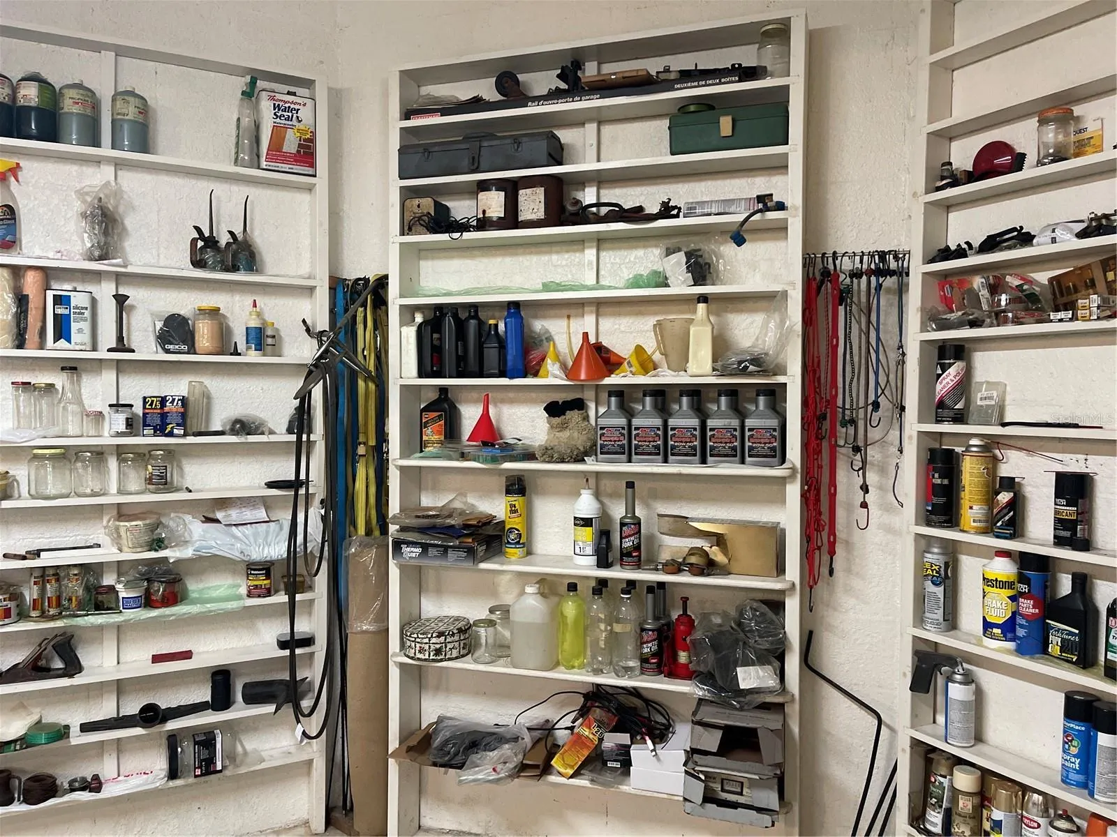 Built in shelving in garage