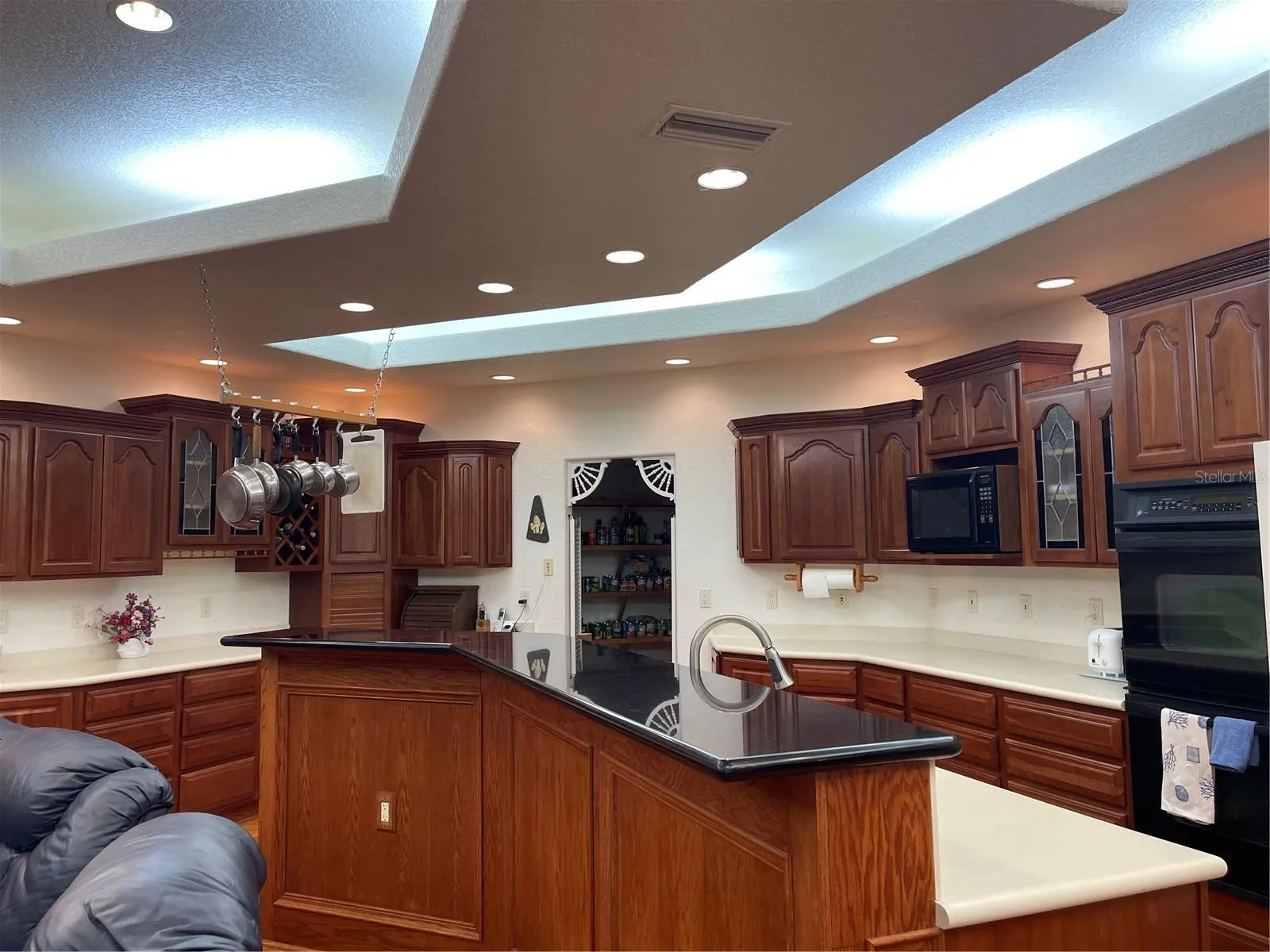 Breakfast bar couner top is stone