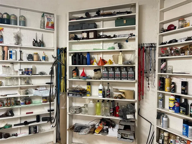 Built in shelving in garage
