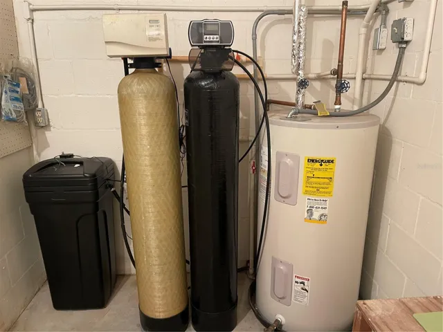 Water softener and electric water heater