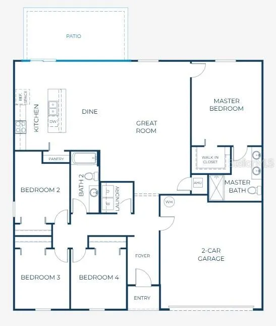 Floor Plan- Model home - actual lot &amp; features may vary.