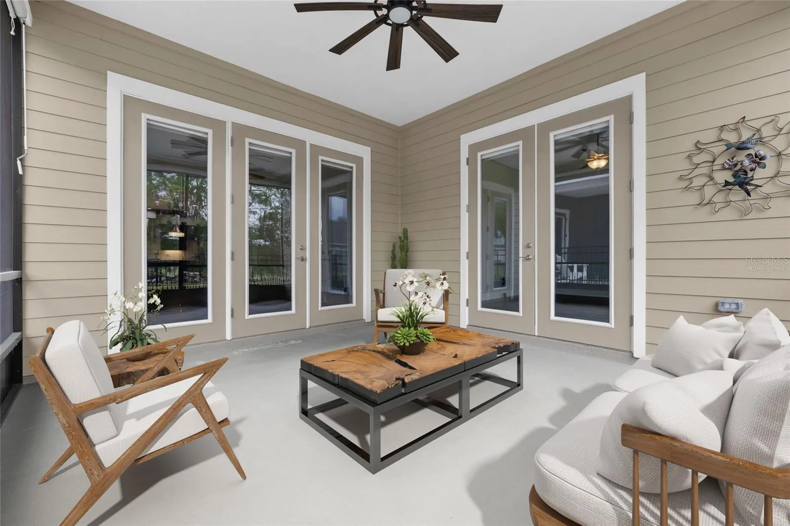 Virtually Staged Screened Lanai