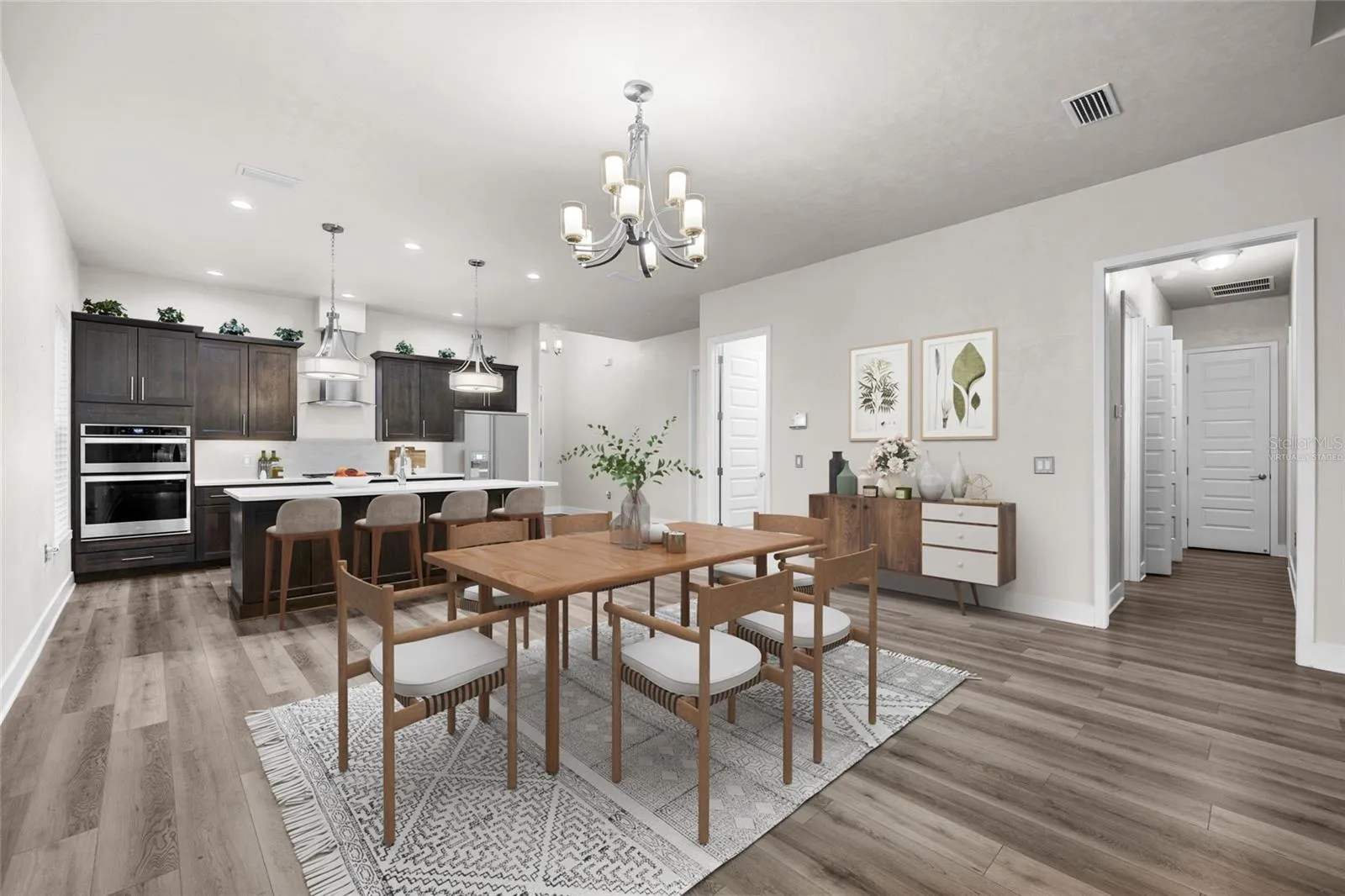 Virtually Staged Dining Area