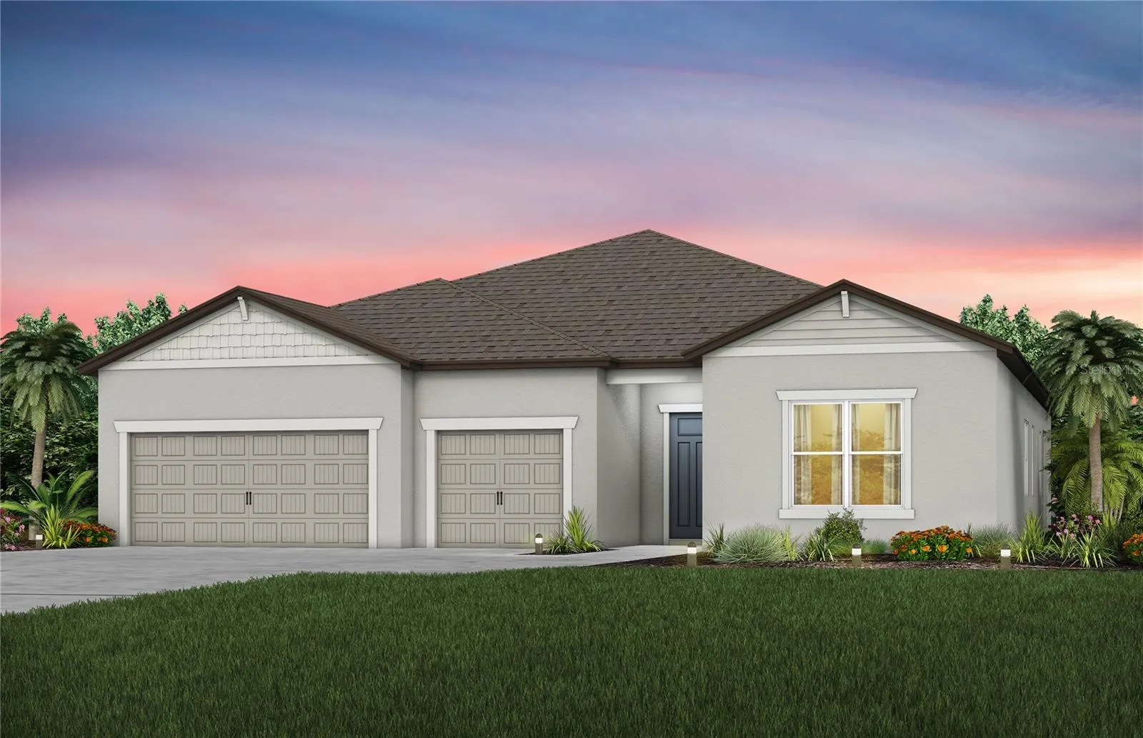 Exterior Rendering, Elevation C1