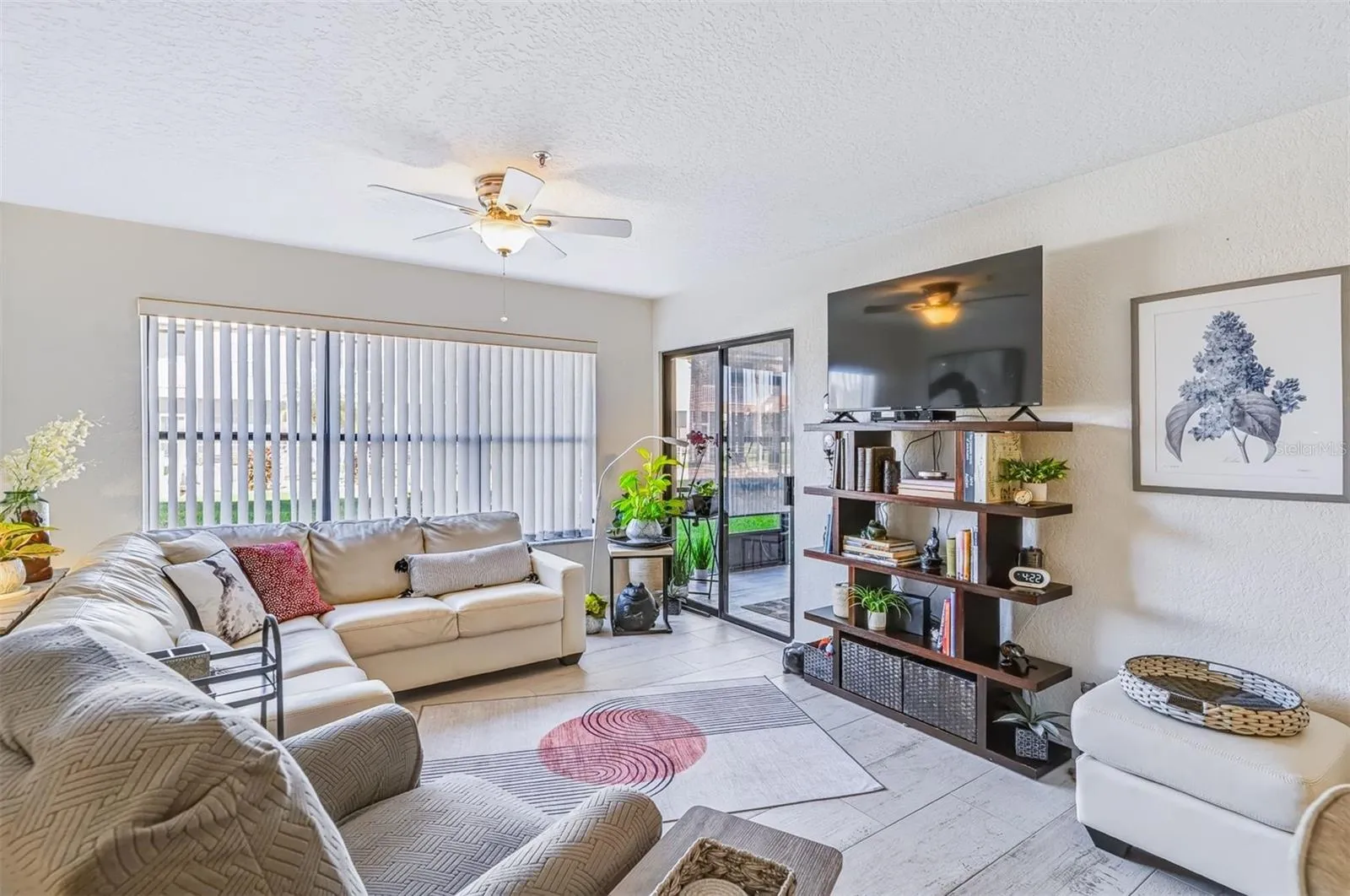 Living area with  lots of natural light