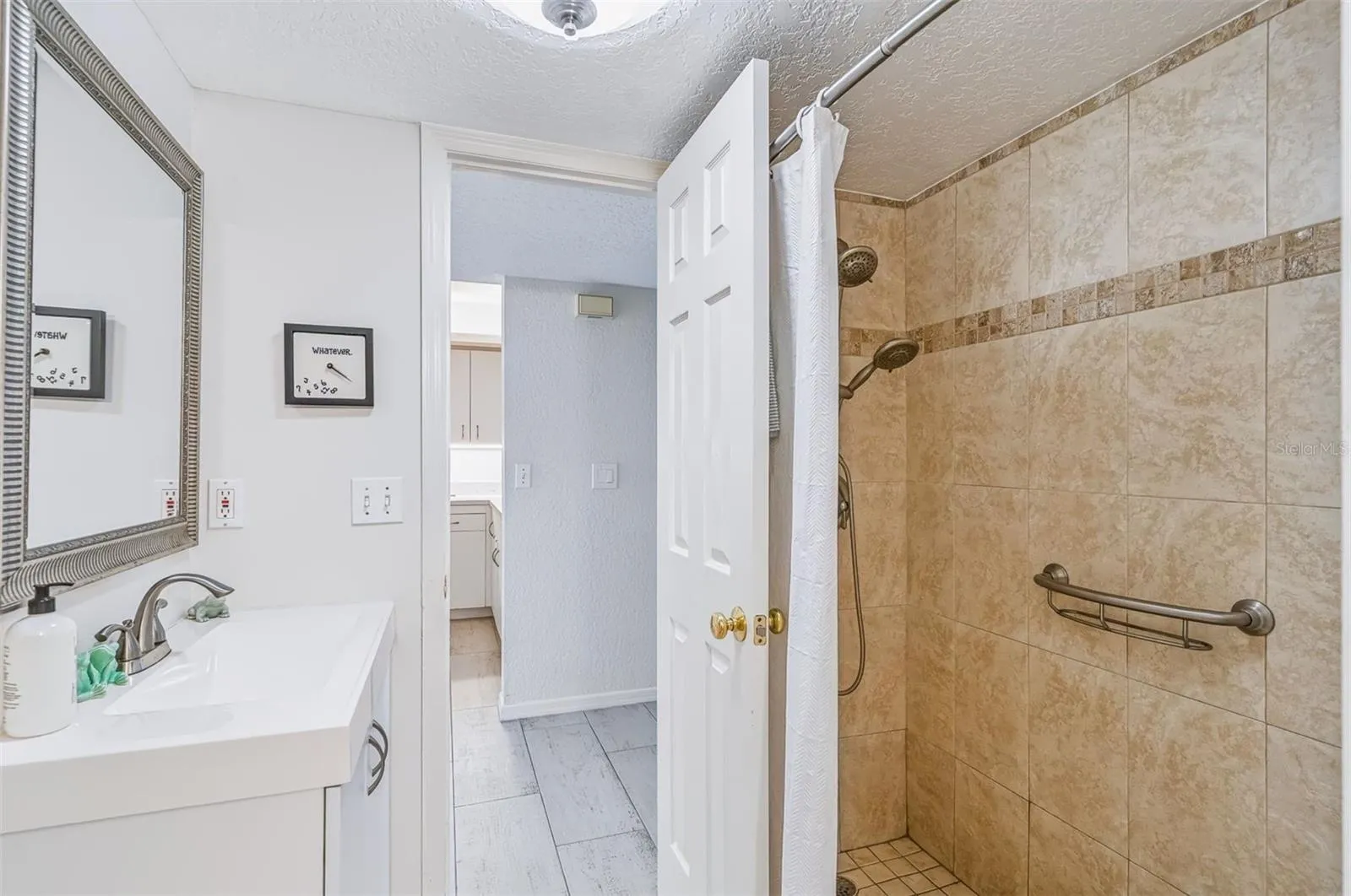 bathroom with walk in shower