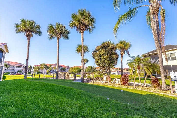 green area behind unit