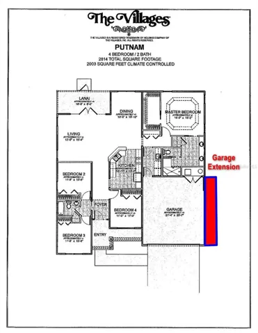 Floorplan with garage extension - not to scale!