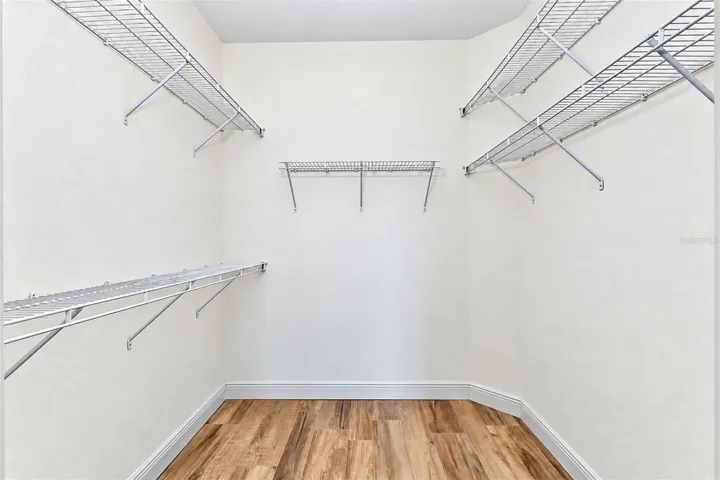 Interior view of the walk-in closet
