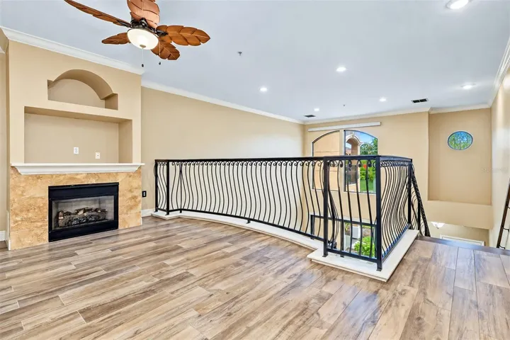 Loft has built in TV area for components and large open space