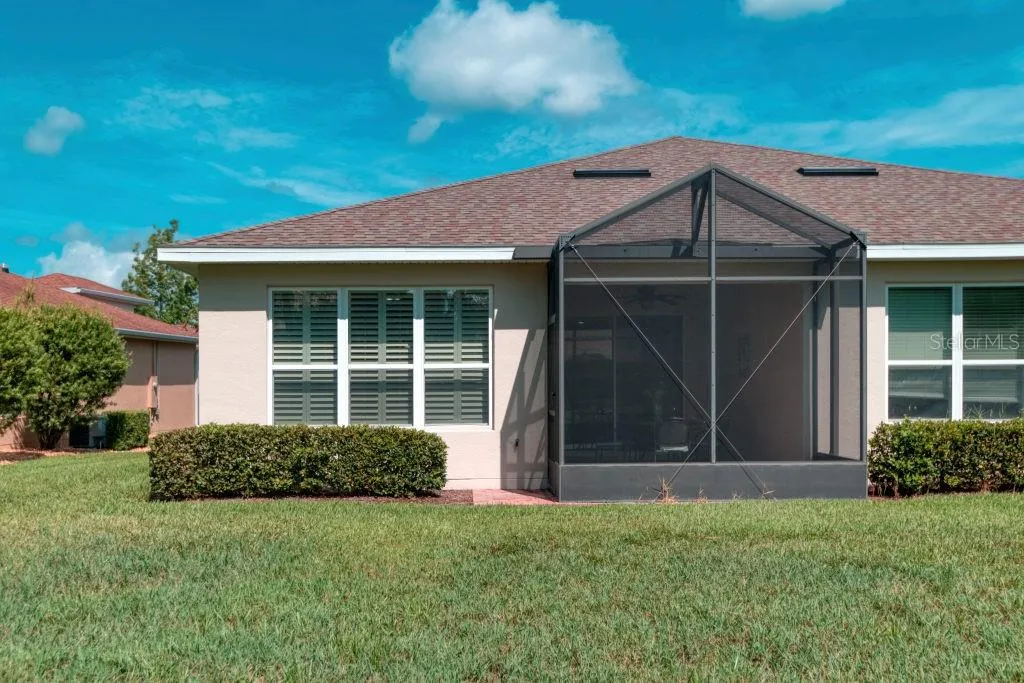 REAR View of Screened Lanai