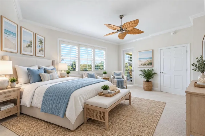 Virtually Staged Primary Bedroom