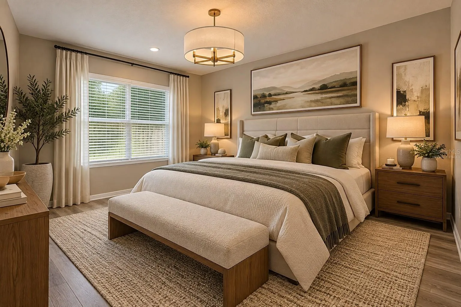 VIRTUALLY STAGED MASTER BEDROOM