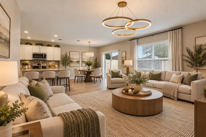 VIRTUALLY STAGED LIVING ROOM