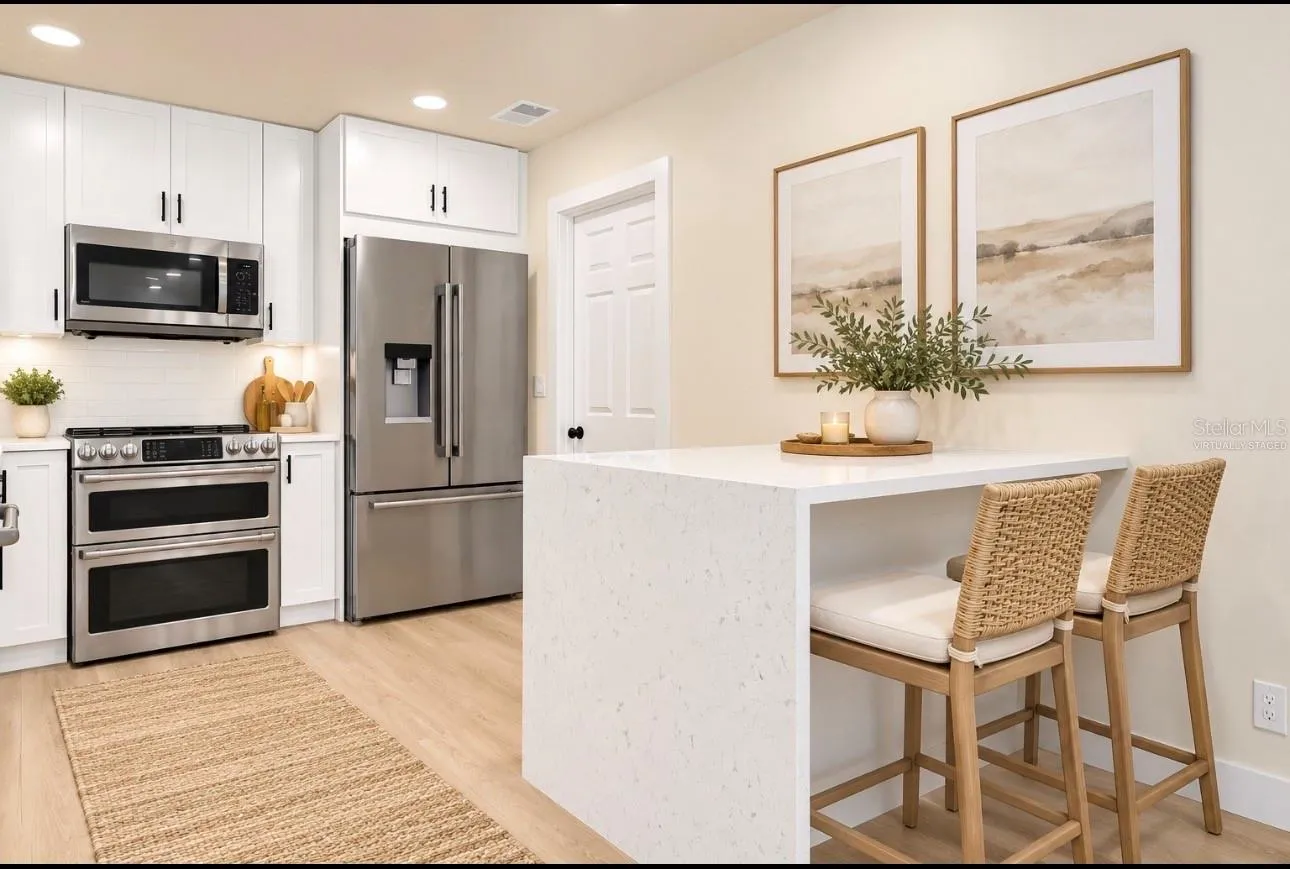 Virtually staged kitchen