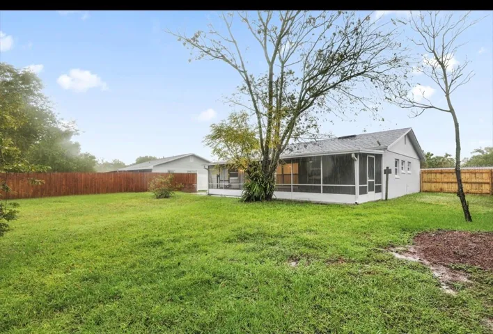 Large backyard