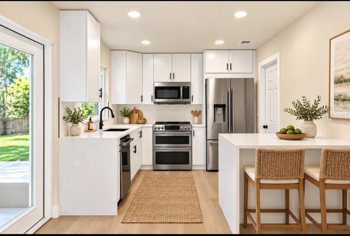Virtually staged kitchn