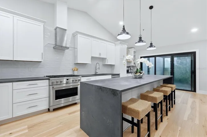 Open Floor plan kitchen opens to lanai