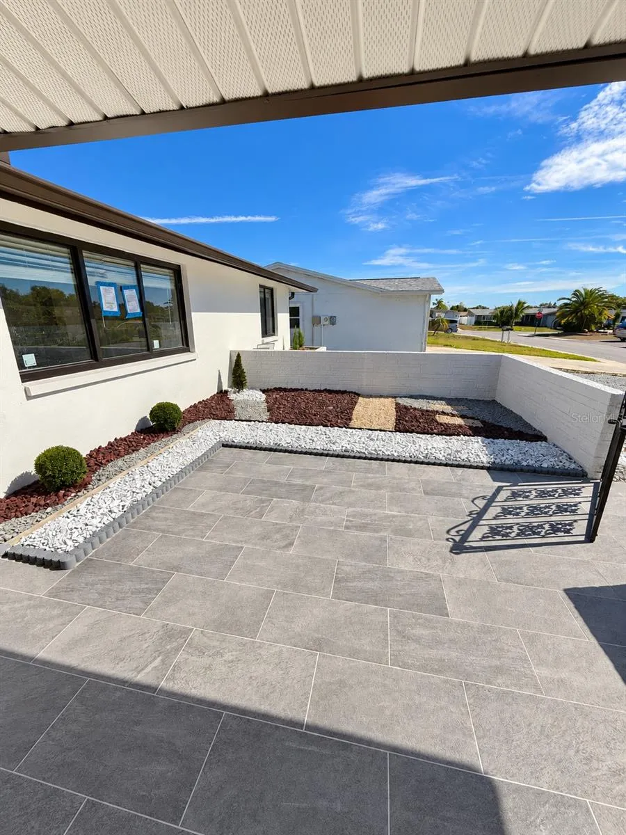 Gated front patio