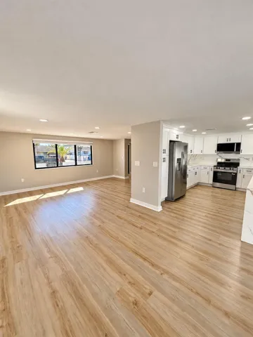 Open floor plan with huge kitchen