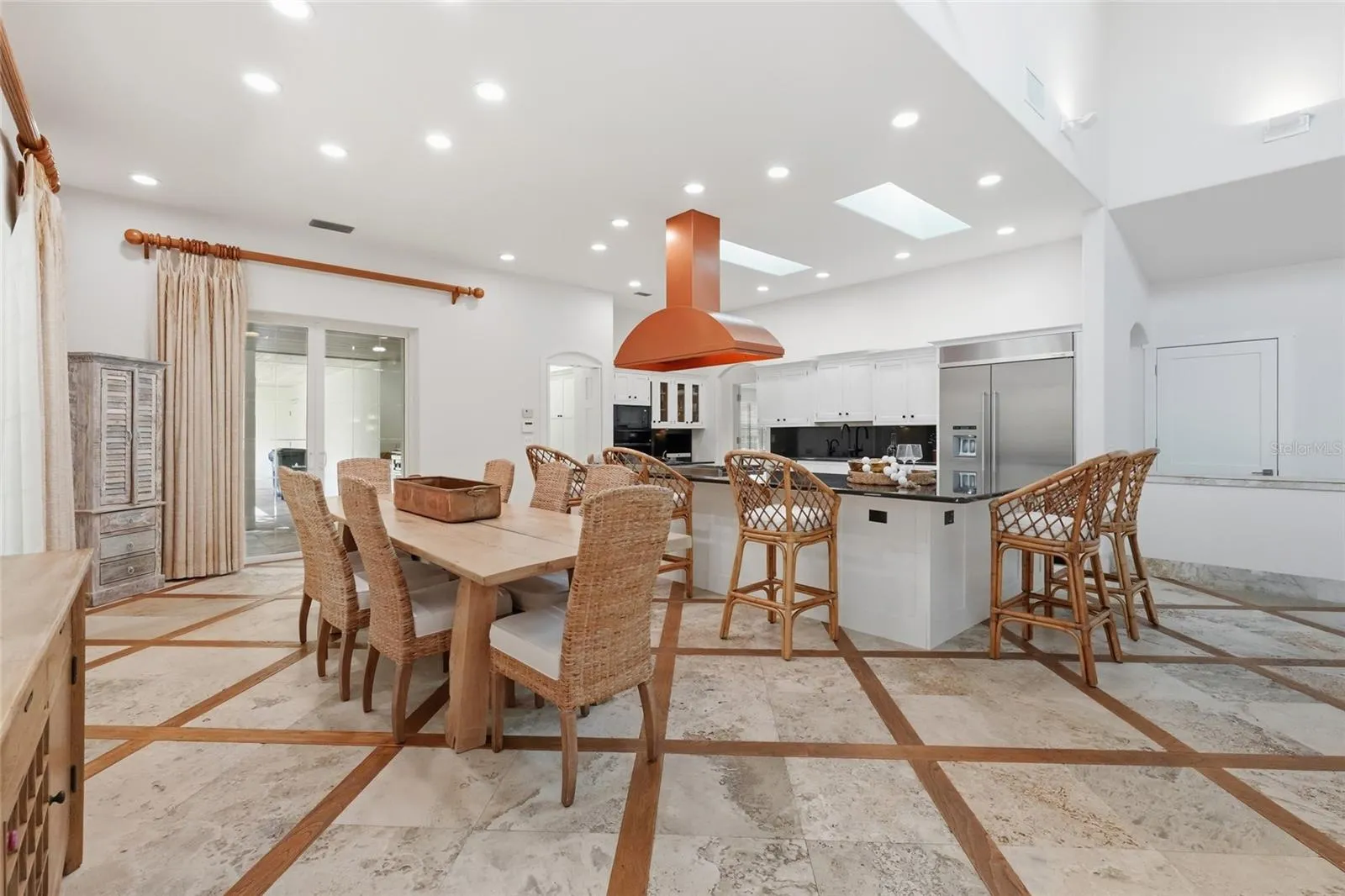 View of main Dining and Kitchen