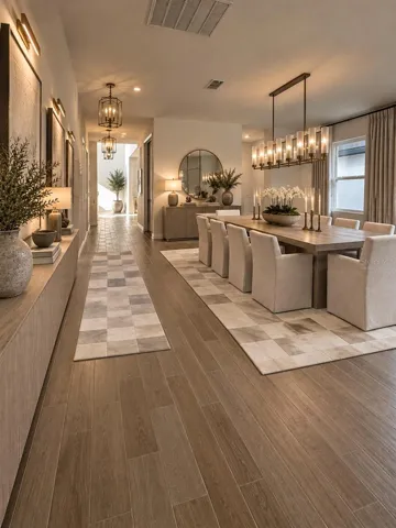 A Grand First Impression of Timeless Elegance! Step into an impressive, beautifully proportioned entryway that welcomes you with an exceptional sense of space, warmth, and sophistication. This inviting foyer offers a graceful transition into the home’s expansive living areas, creating the perfect balance of architectural elegance, comfort, and refined luxury. A stunning introduction to a residence designed to feel like an exquisite model home.AI Virtual Staging Disclosure: This image has been virtually staged using artificial intelligence based on an original photograph of the actual property. Furniture, lighting, decorative finishes, and accessories are digitally generated for illustrative purposes only and are not included with the rental property.