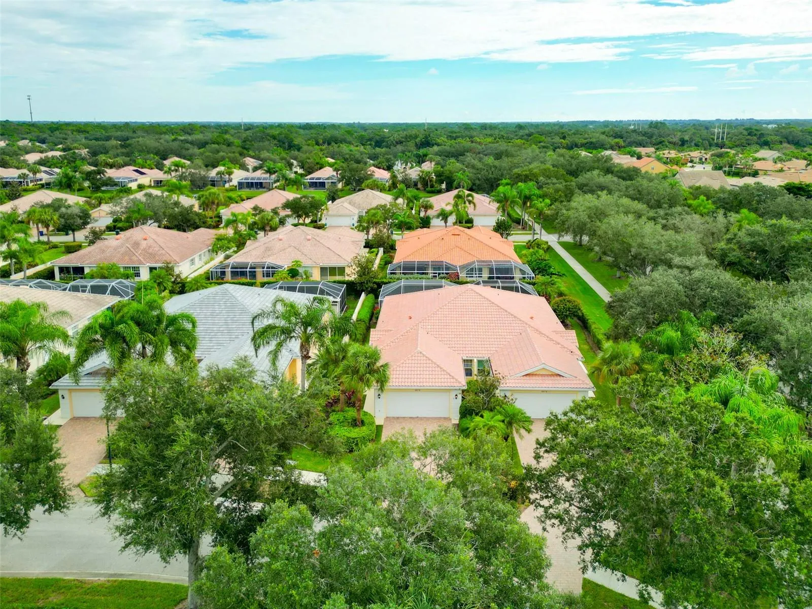 Overhead view of front of home.