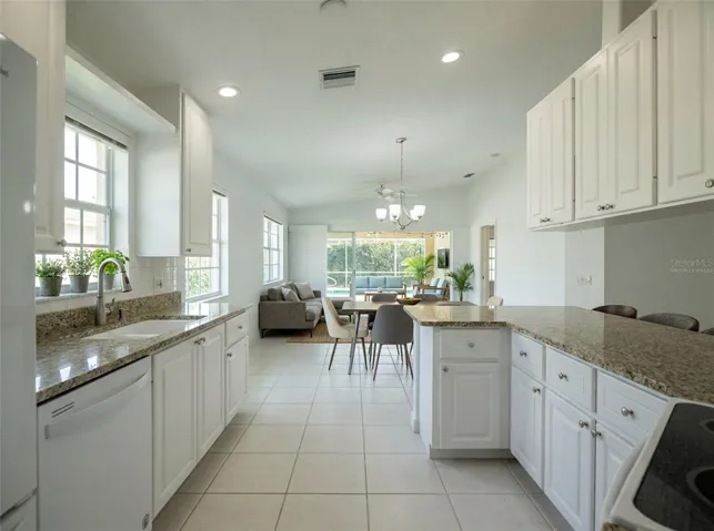 Virtually Staged dining and living room