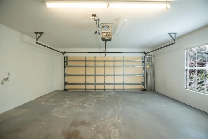 Garage with a window.