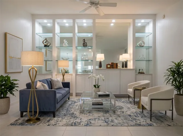 Virtually Staged Formal Living Room.