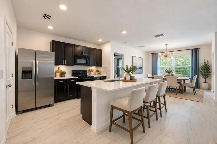 Virtually Staged - Kitchen - Dining Room