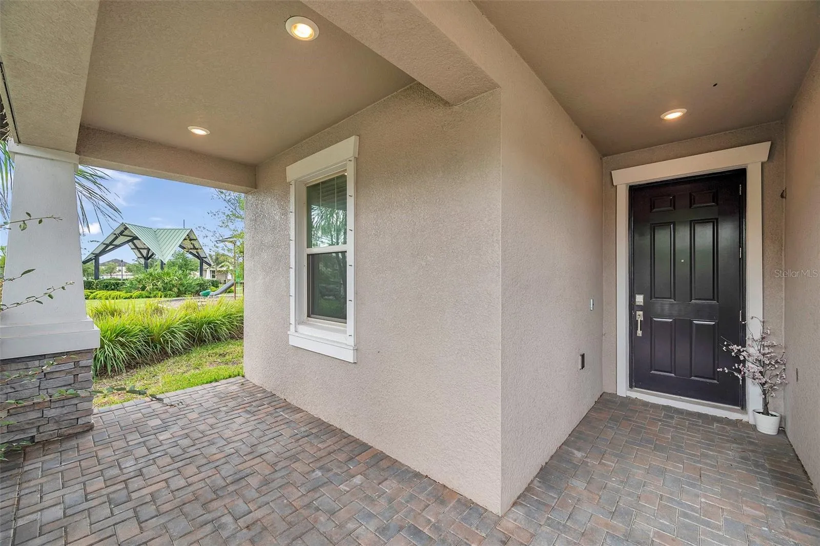 front door and front patio