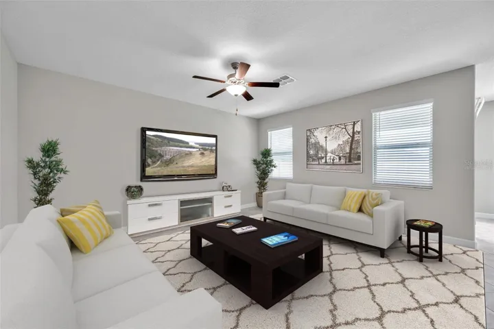 family room - virtually staged