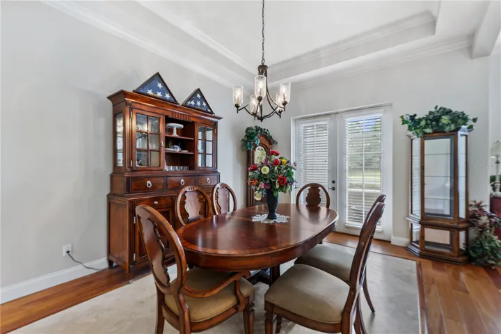 FORMAL DINING ROOM W FRENCH DOORS TO PATIO AREA