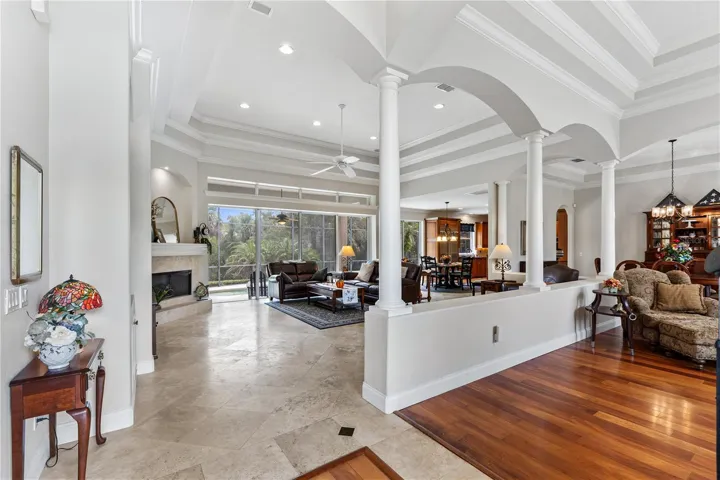 LIVING ROOM AND FAMILY ROOM