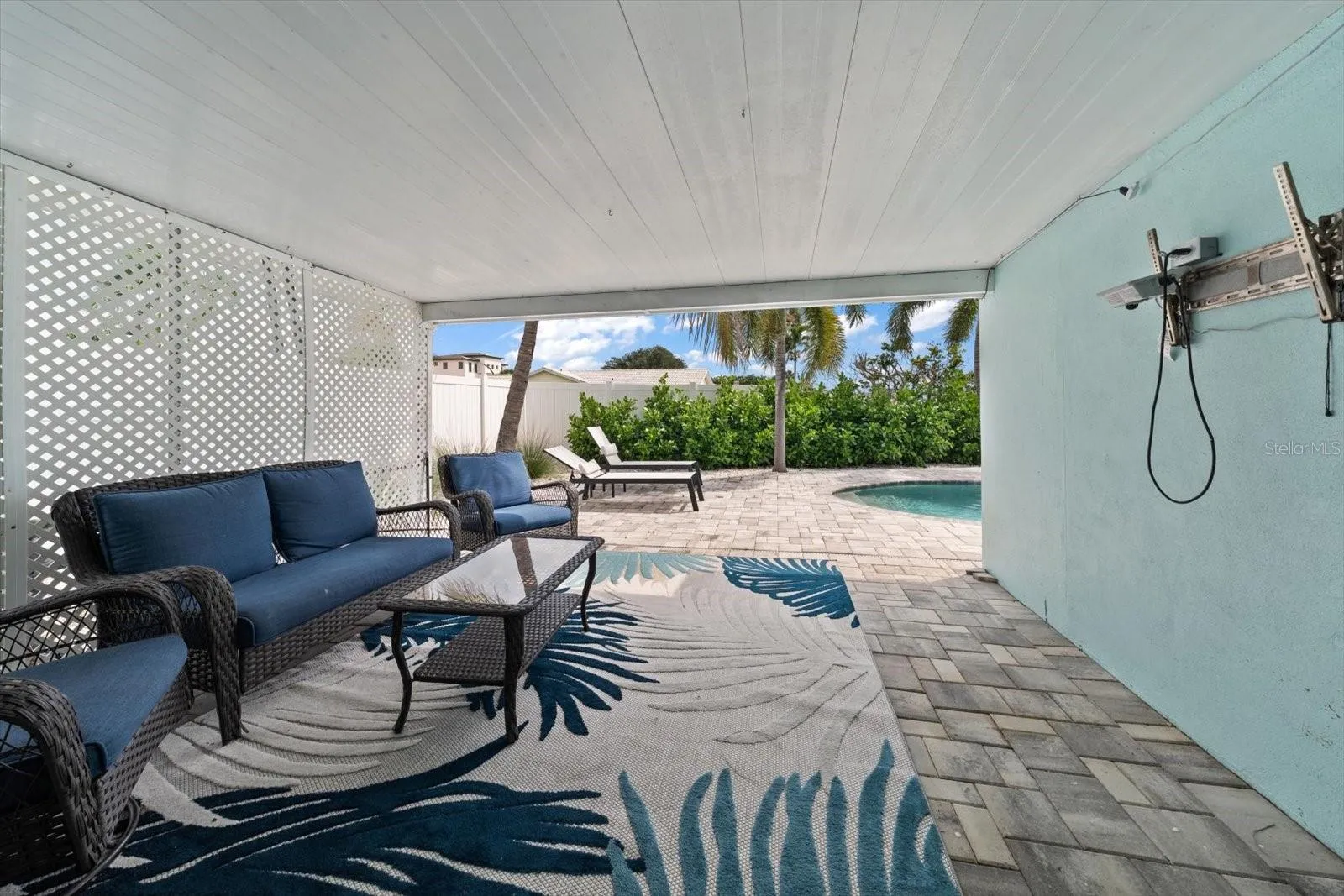 Large Covered Patio Outside the Primary Bedroom