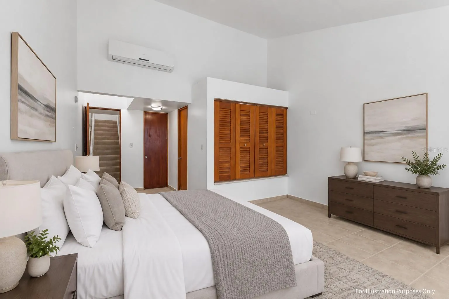 Virtual staging for illustration purposes only